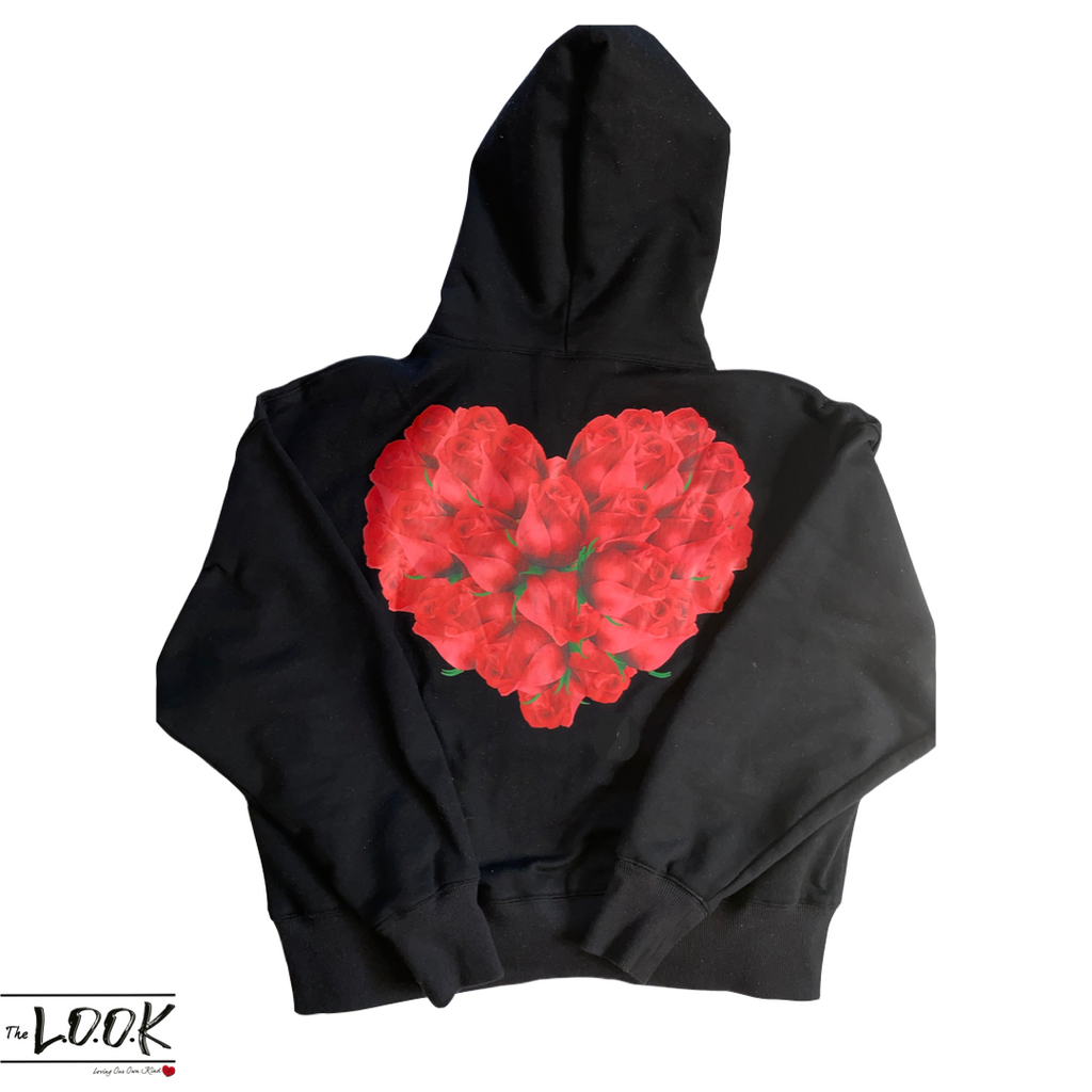 Black top rhinestone hoodie